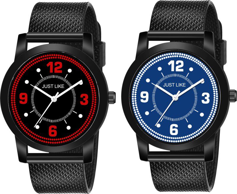 stylish watches for men and boy Analog Watch - For Boys Pack Of 2 Rubbers Strap Analog Wrist Watch For Boy And Men