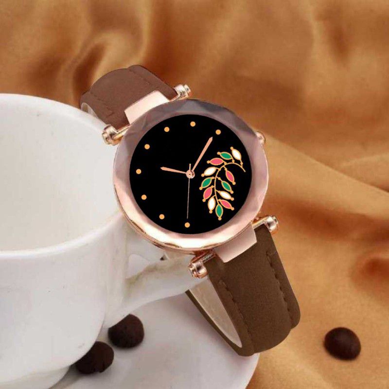 premium quality Latest new fashionable ladies Analog wrist watch for girls Analog Watch - For Women New StylishTrendy Rich Look brown Leather belt New Design watch for women