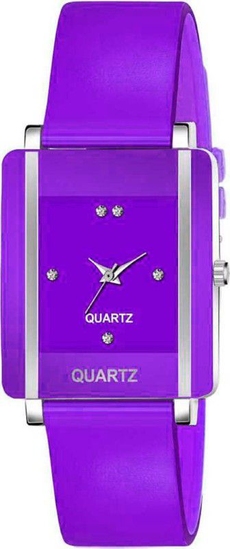 Analog Watch - For Women Analog Genuine Leather Strap with Purple Dial Casual Watch for Women