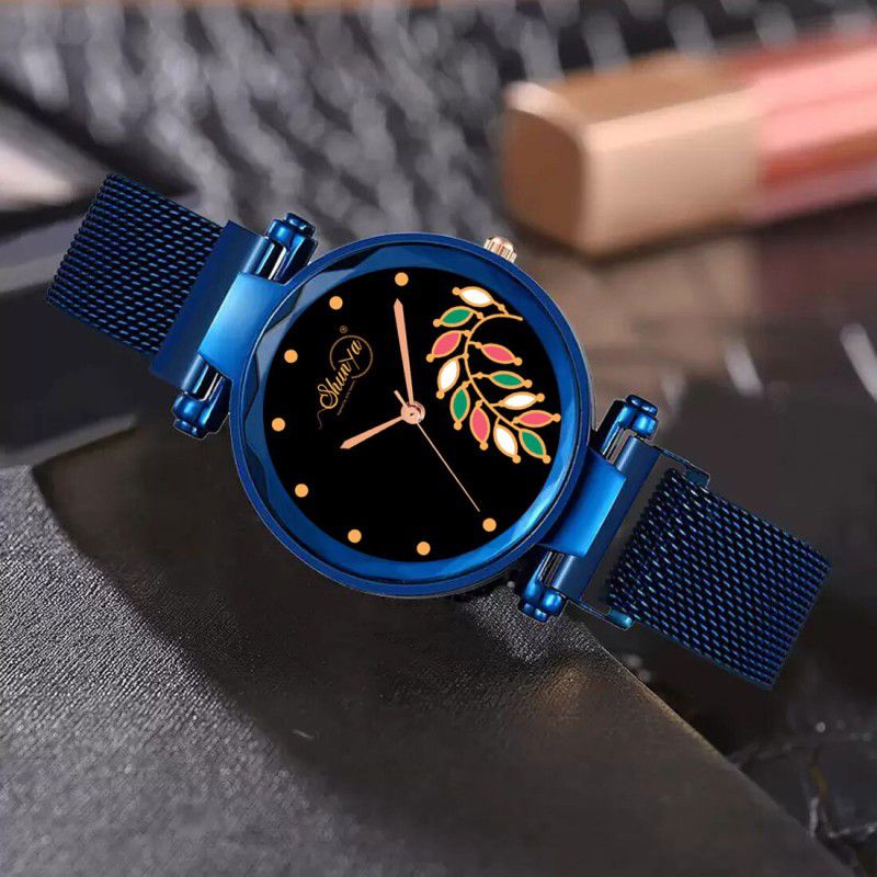 Analog Watch - For Women New Blue Magent Mesh Strap Lady Quartz Wrist Girl's Watches