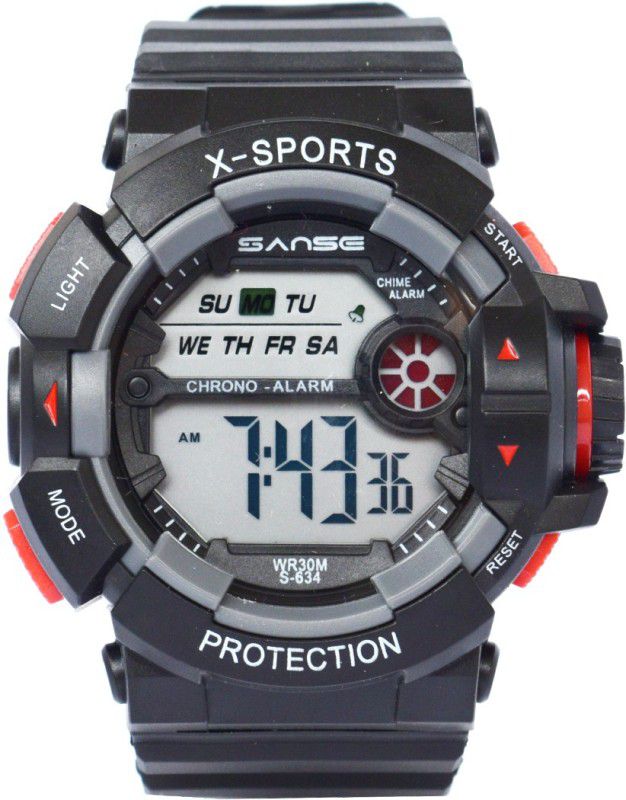 New Digital Watch - For Men & Women ™ SANSE -X-Sports Protection WR 30 m 6 bit Standard Display Digital