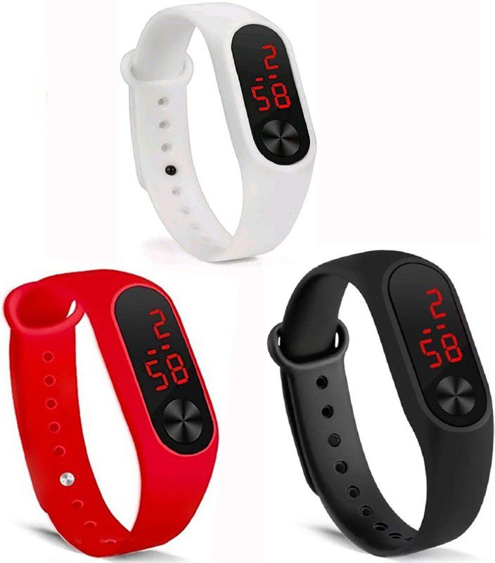 Stylish Professional Digital Watch - For Boys M2 Black-Red-White