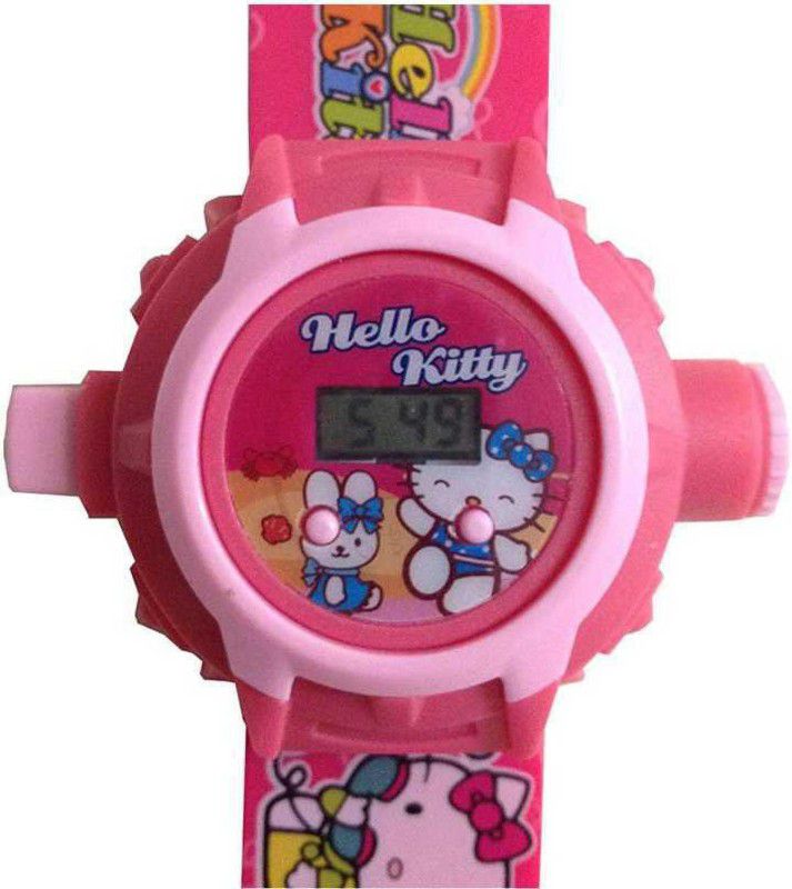 HELLO KITTY 24 PROJECTER Digital Watch - For Girls Cartoon 24 Images Projector Watch Kids Digital Wrist Watch Cartoon