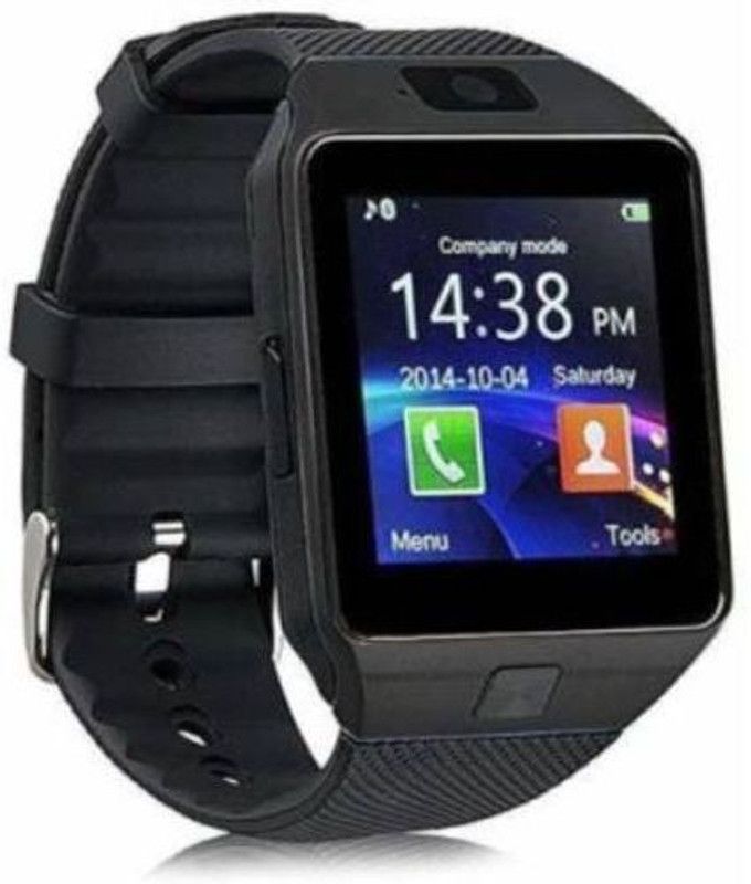 KDM ENTERPRISES DZ09 Bluetooth Calling Camera Smartwatch with 4G Support,SD card sim supportK201 Smartwatch  (Black Strap, Free Size)