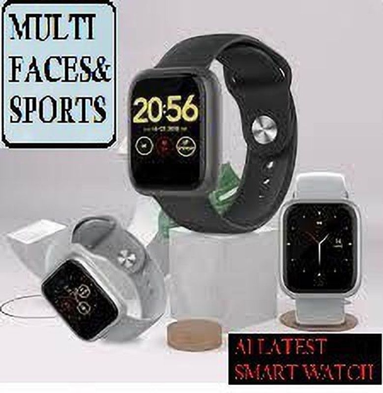 Bashaam OP1591_D20 LATEST HEART RATE STEP COUNT SMART WATCH BLACK(PACK OF 1) Smartwatch  (Black Strap, free)
