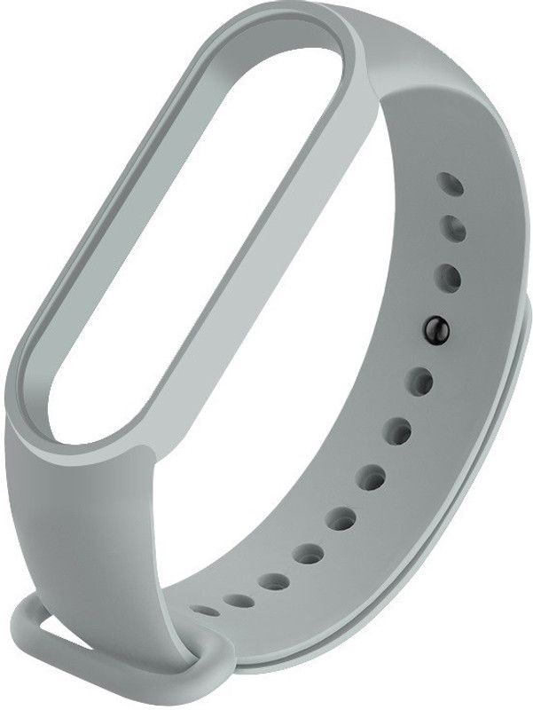 PORTLIX BEST BUY SOFT SILICON BAND BRACELET STRAP COMPATIBLE WITH XIAOMI MI BAND 5 AND XIAOMI MI BAND 6 (NOT FOR MI BAND 4/3/2) (WATCH NOT INCLUDED) (MODEL 2020/2021) (LIGHT_GREY) Smart Band Strap  (Grey)
