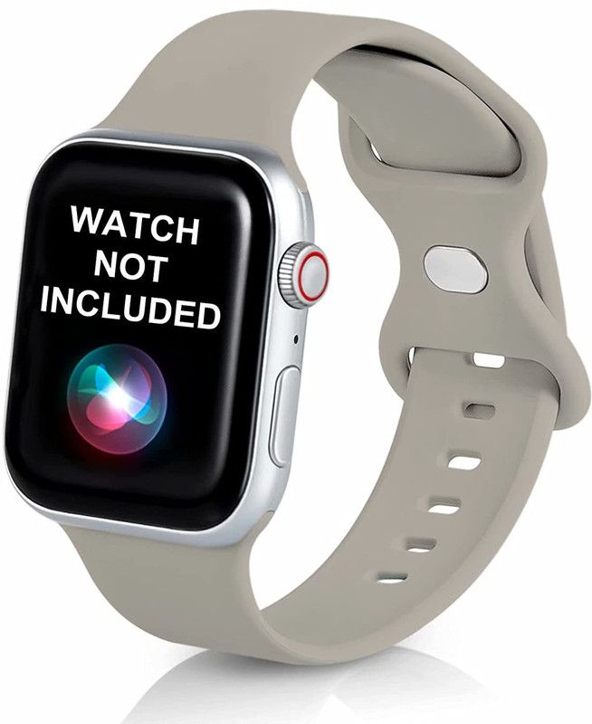 ST Soft Silicone Belt Sport Wristbands Smart Watch Band for Apple iWatch Series 1/2/3 42mm Smart Watch Strap  (White)