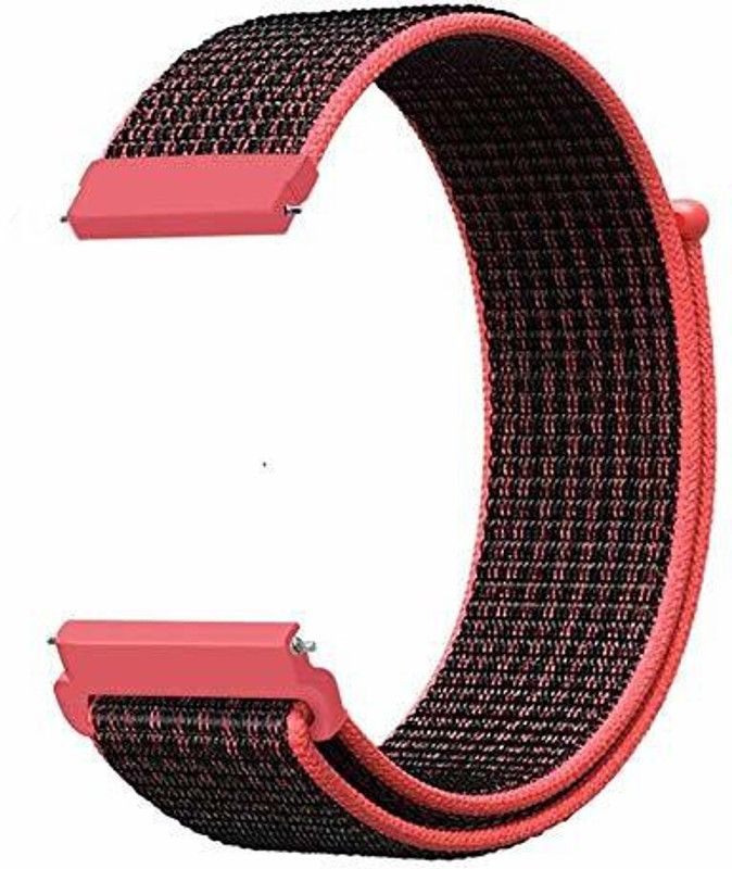 gettechgo Premium Nylon Smart Watch Band /Strap Compatible with Dizo Watch 2 (Black Red) Smart Watch Strap  (Red)