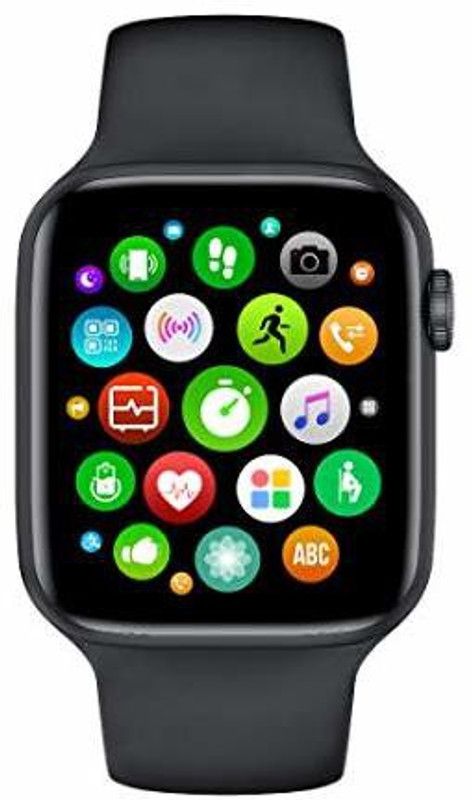 Adijyo W26 Smart Bluetooth Watch Smartwatch  (Black Strap, Free)