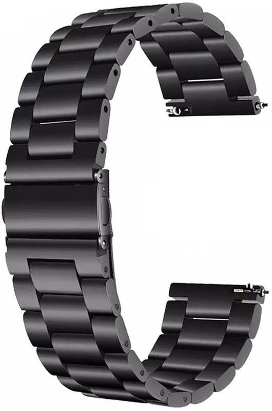 Melfo Stainless Steel Strap Compatible with Gizmore Gizfit Glow Smart Watch Strap  (Black)