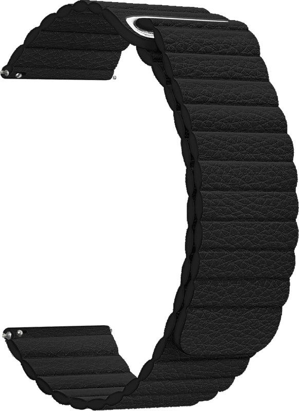 ACM WSM10L22BK2123 Leather Loop Watch Strap 22mm for Fossil Gen 6 44mm ( Smartwatch Luxury Band Black) Smart Watch Strap  (Black)