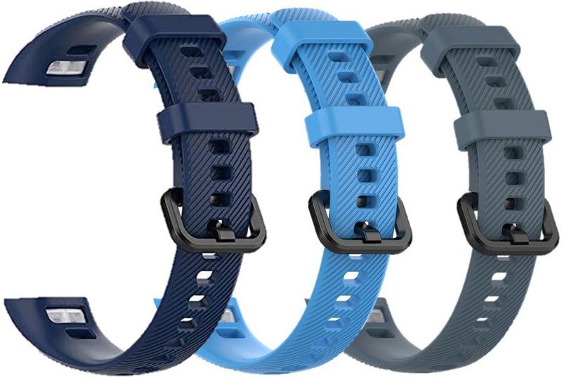 PRIBOG PBGHB450111NYBE+TLBE+LEBE Smart Watch Strap Combo for HONOR BAND 4/5 NOT FOR 6/3 Smart Band Strap  (Mullti Color)