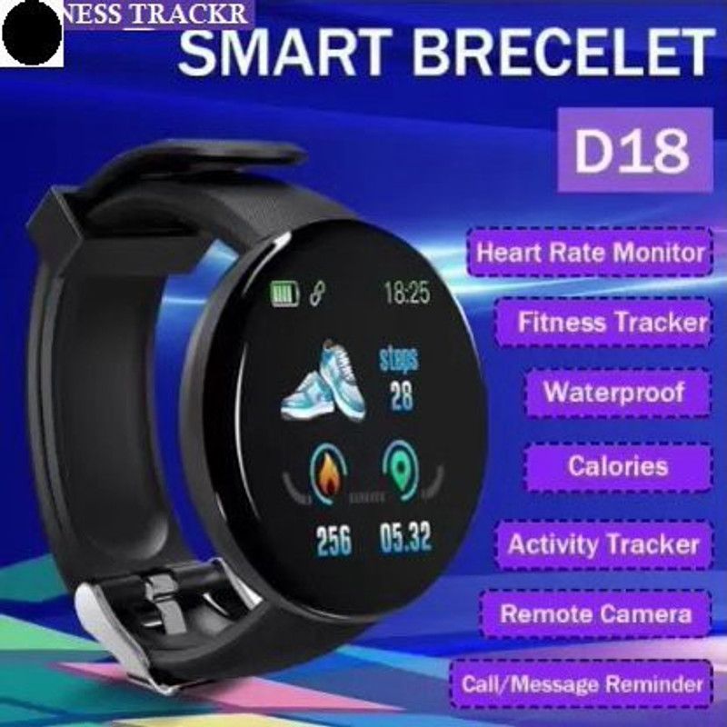 Bydye A172 D18_ MAX FITNESS TRACKER MULTI FACES SMART WATCH BLACK (PACK OF 1) Smartwatch  (Black Strap, free)