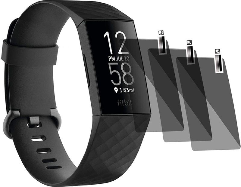 xzote Screen Guard for Fitbit charge 4 SMART BAND  (Pack of 3)