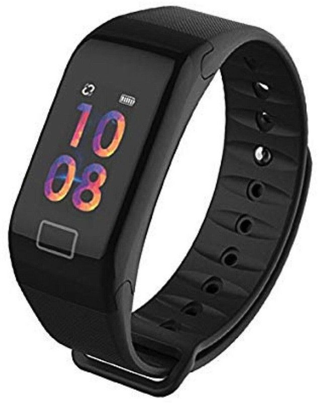 HSR Smart Bracelet Waterproof Fitness  (Black Strap, Size : Free)