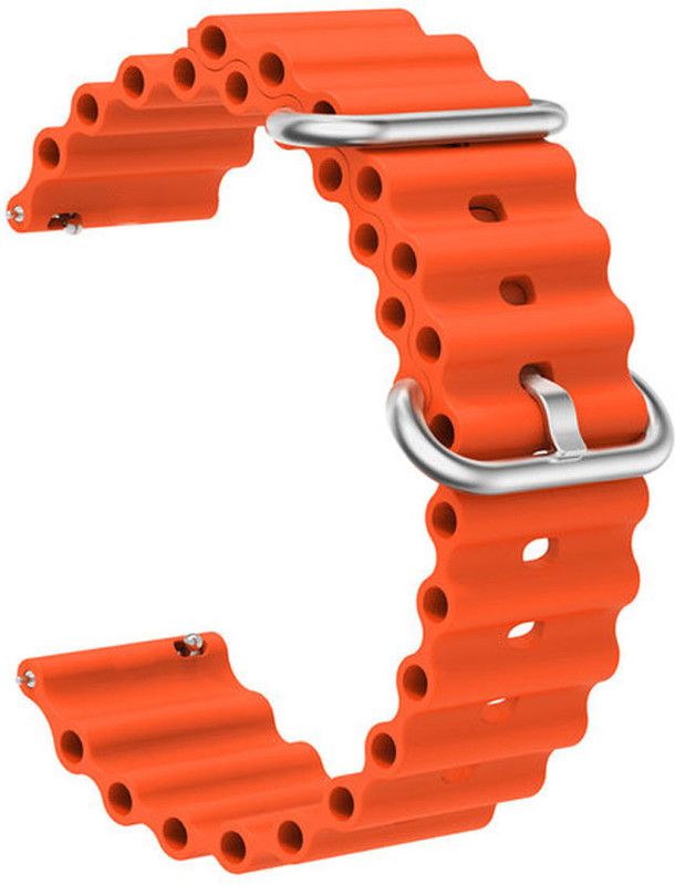 AOnes Ocean Silicone Watch Bands for Izi Smart+ Smart Watch Strap  (Orange)