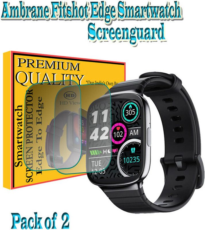 HIDEOUS Screen Guard for Ambrane Fitshot Edge  (Pack of 2)