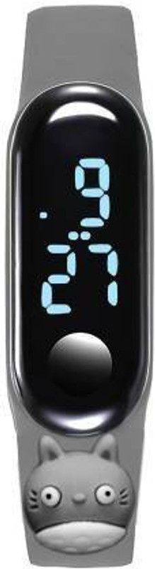 McLarenquartz M3 Digital Sports LED Touch Band Watch  (Grey Strap, Size : Free size)
