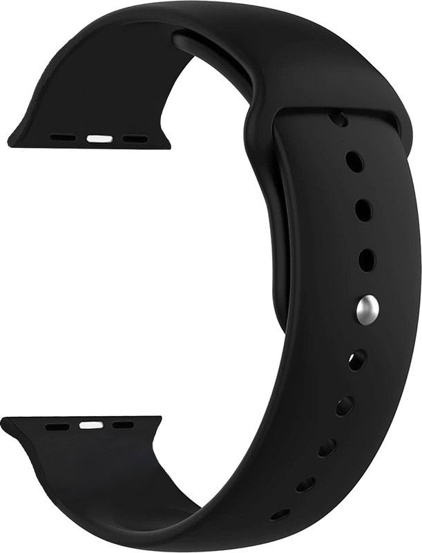 ACM Sliding Watch Strap Silicone Belt Smart Watch Strap  (Black)