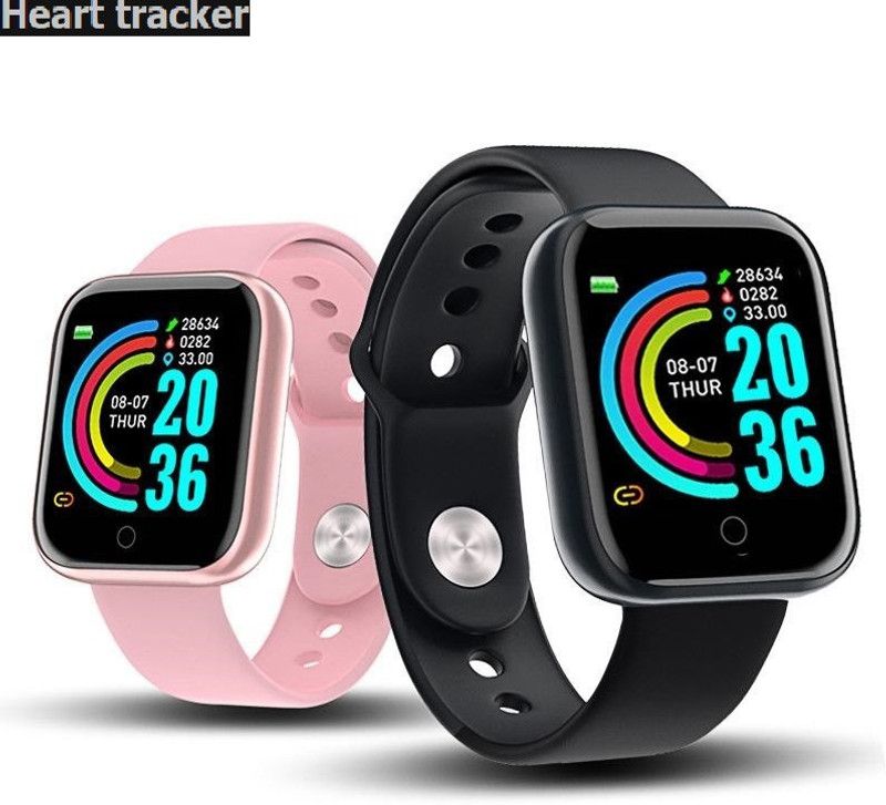 jorugo S594 (D20) ADVANCE MULT FACES HEART RATE SMART WATCH BLACK(PACK OF 1) Smartwatch  (Black Strap, free)