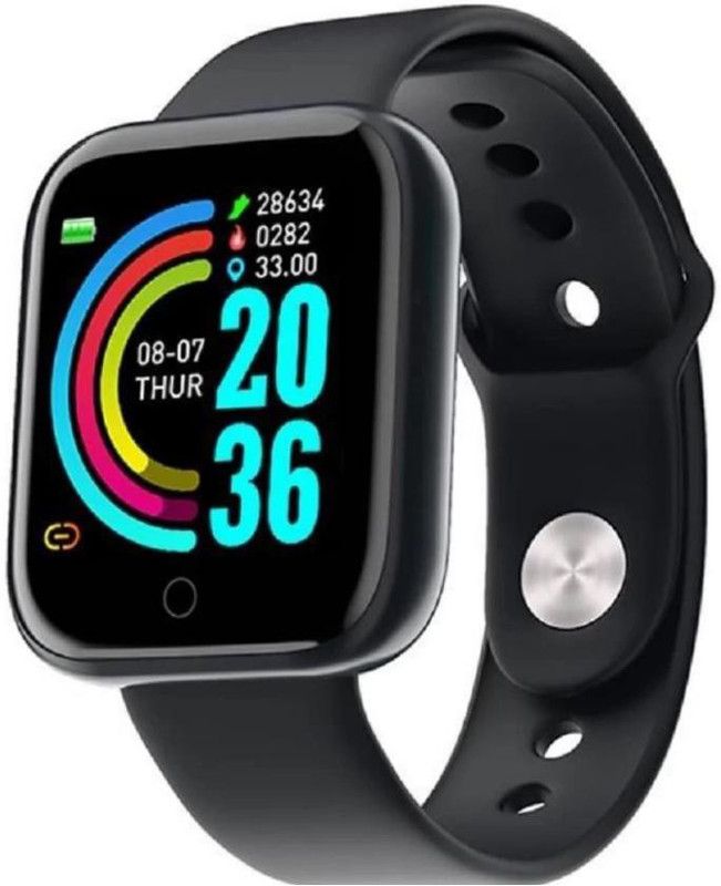 Globalspectra D20 smart band black color for unisex with latest function Smartwatch  (Black Strap, FREE SIZE)