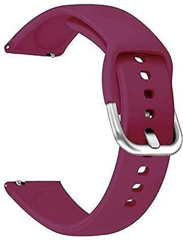 valente Premium Soft Silicone Buckle 20 mm Compatible Smart Watch Strap  (Mullti Color)