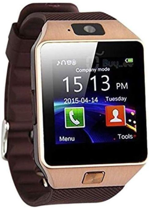 Roiex DZ09_BRN phone Smartwatch  (Brown Strap, Free Size)
