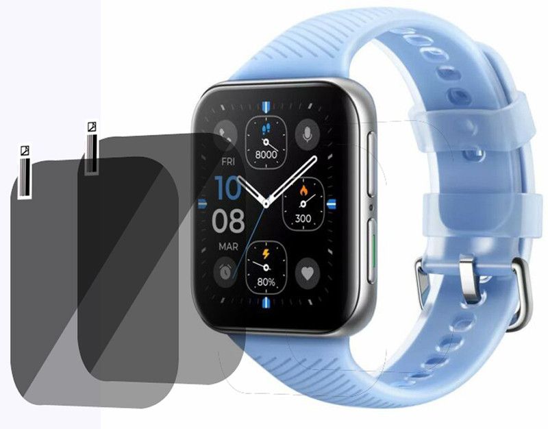 xzote Screen Guard for Oppo Watch 2 Glacier Lake Edition Smartwatch  (Pack of 2)