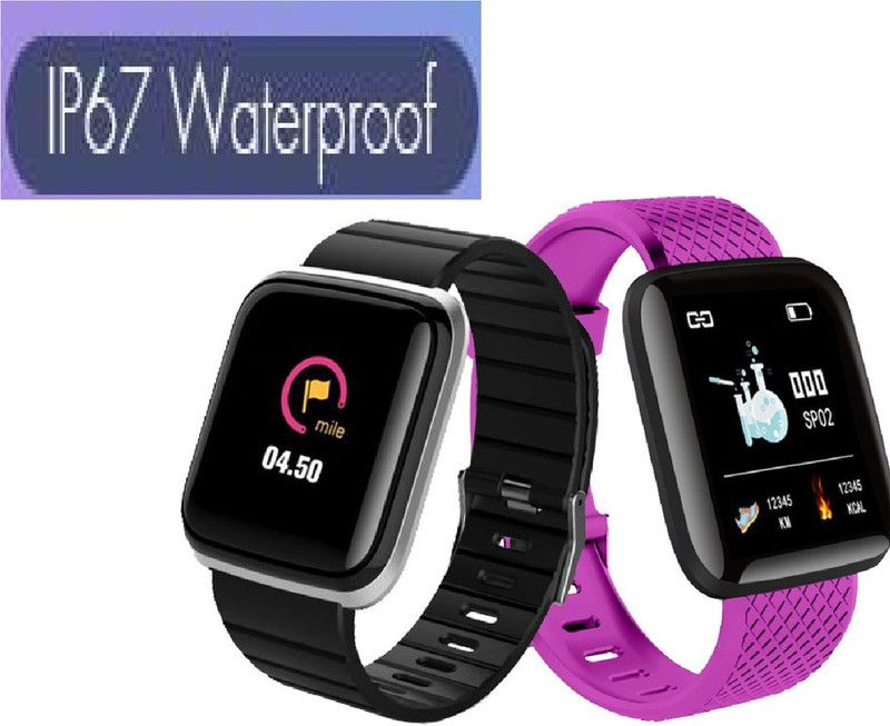 Ykarn Trades AQ396/ID116 ULTRA HEART RATE SLEEP TRACKER SMART WATCH BLACK(PACK OF 1) Smartwatch  (Black Strap, free)