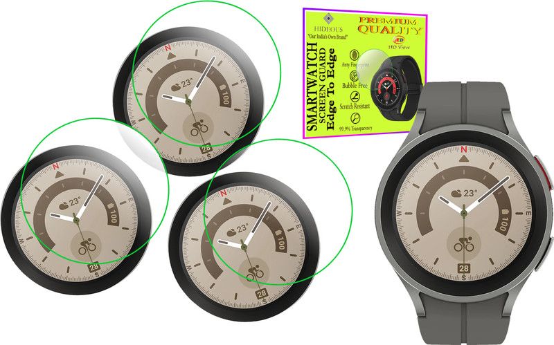 HIDEOUS Screen Guard for Samsung Galaxy Watch 5 Pro (45mm)  (Pack of 3)