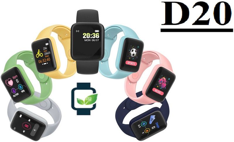 Stybits AO21(D20) LATEST MULTI SPORTS SLEEP TRACKERSMART WATCH BLACK(PACK OF 1) Smartwatch  (Black Strap, free)
