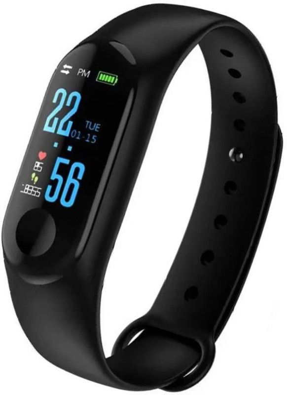 Hopebux India Smart M3 Fitness Band (Unisex)  (Black Strap, Size : Free Size)