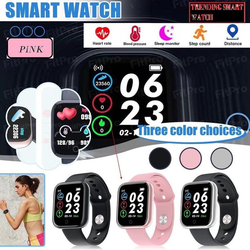 Stybits PL426_Y68 Plus Trending Fitness Pro Tracker Pink Smart Watch (Pack of 1) Smartwatch  (Pink Strap, Free)