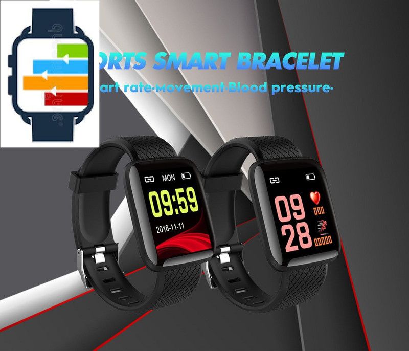 Ykarn Trades AW127/ ID116 PRO MULTI SPORTS STEP COUNT BLUETOOTH SMART WATCH(PACK OF 1) Smartwatch  (Black Strap, free)
