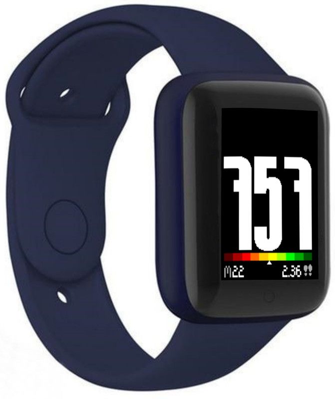 Mabron D20 Pedometer Heart Rate Monitor Outdoor Sports Smart Watch Smartwatch  (Blue Strap, Free Size)