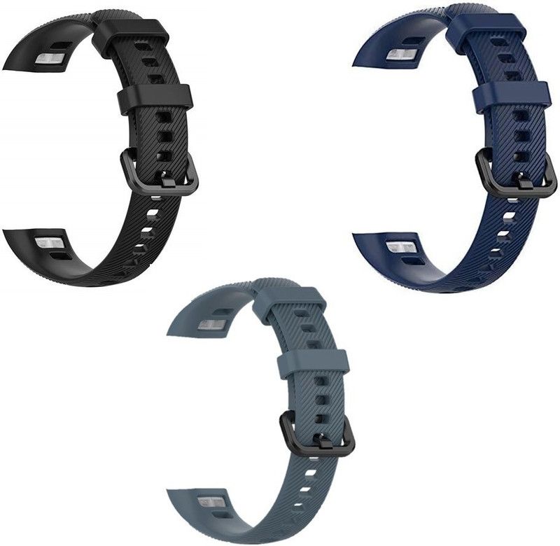 AMANDO AAOHB450092BK+NYBE+TLBE Smart Band Belt Combo for HONOR BAND 4/5 (NOT FOR 6/3) Smart Band Strap  (Mullti Color)