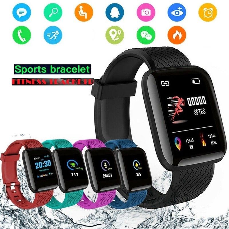 Bydye A1189(ID116) ADVANCE MULTI FACES SLEEP TRACKER SMART WATCH BLACK( PACK OF 1) Smartwatch  (Black Strap, free)