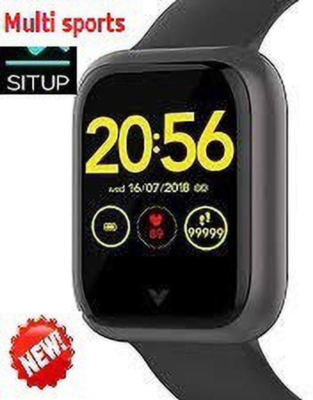 jorugo S161 (D20) ULTRA MULTI SPORTS FITNESS TRACKER SMART WATCH BLACK(PACK OF 1) Smartwatch  (Black Strap, free)