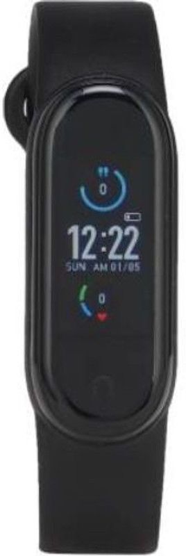 GUGGU BEN_282S_M5 Fitness band  (Black Strap, Size : Free Size)