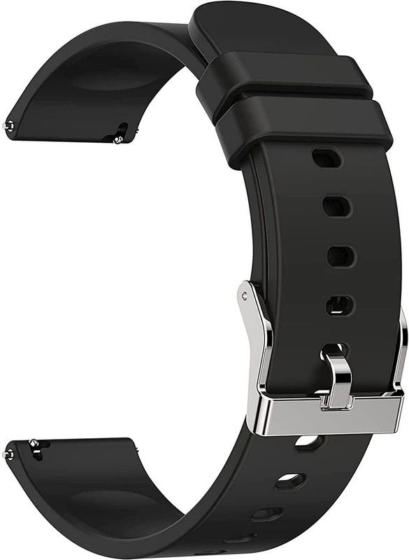 Melfo Soft Silicone Strap Compatible with Fireboltt Ninja Pro Max Plus Smart Watch Strap  (Black)