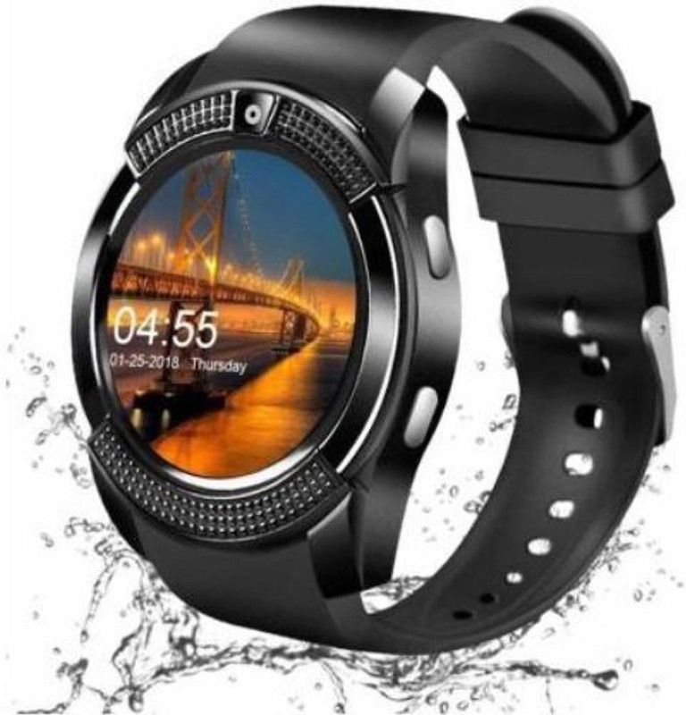 SYARA YEK_405C_V8 Smart Watch Smartwatch  (Black Strap, XL)