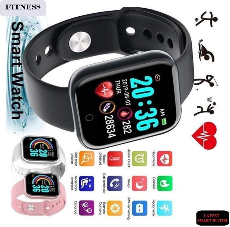 Stybits A1136_A1 PRO STEP COUNT STEP COUNT SMART WATCH BLACK(PACK OF 1) Smartwatch  (Black Strap, Free)
