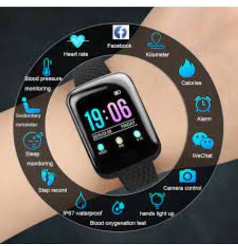 Clairbell OHO_294A_ID116 Smart band Smartwatch  (Black Strap, Free Size)
