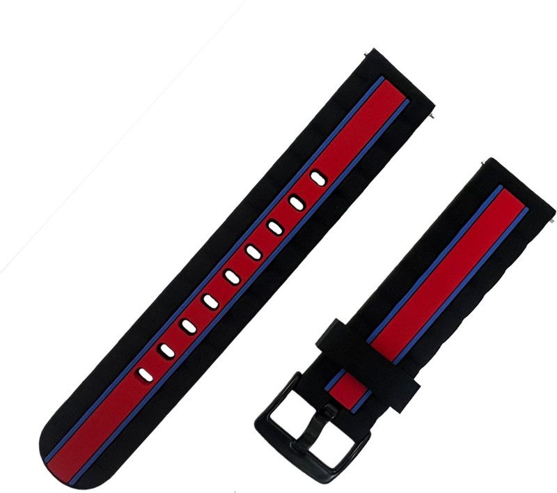Melfo Three Tone Strap Compatible with Realme Smart Watch 2 Pro Smart Watch Strap  (Black, Blue, Red)