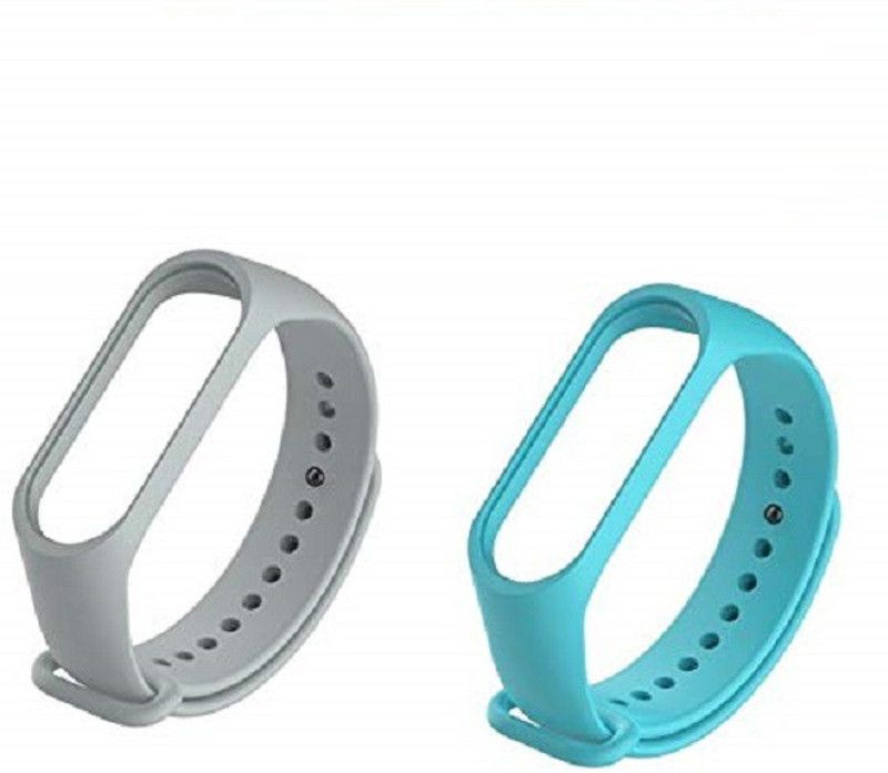 HOCK Smart Band Strap- Combo 2 Pack Smart Band Strap  (Grey, Blue)