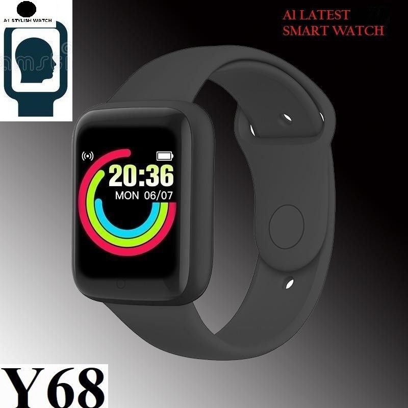 JOCOTO SMA_NOV-Y68_1944 Smartwatch  (Black Strap, Free)