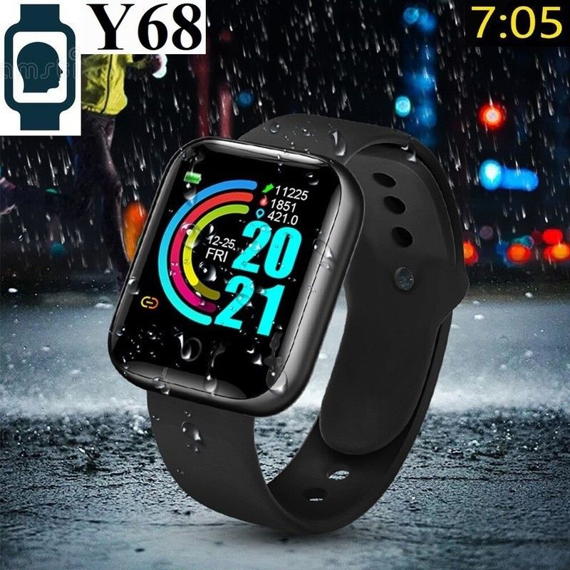 Y2H Enterprises D440(D20) ADVANCE MULTI FACES STEP COUNT SMART WATCDBLACK(PACK OF 1) Smartwatch  (Black Strap, free)