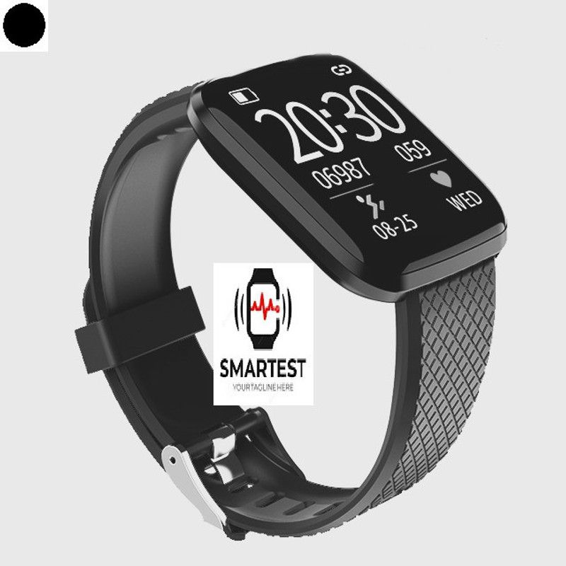 ACTARIAT A633 ID116_PLUS ACTIVITY TRACKER MULTI FACES SMART WATCH (PACK OF 1) Smartwatch  (Black Strap, Free)