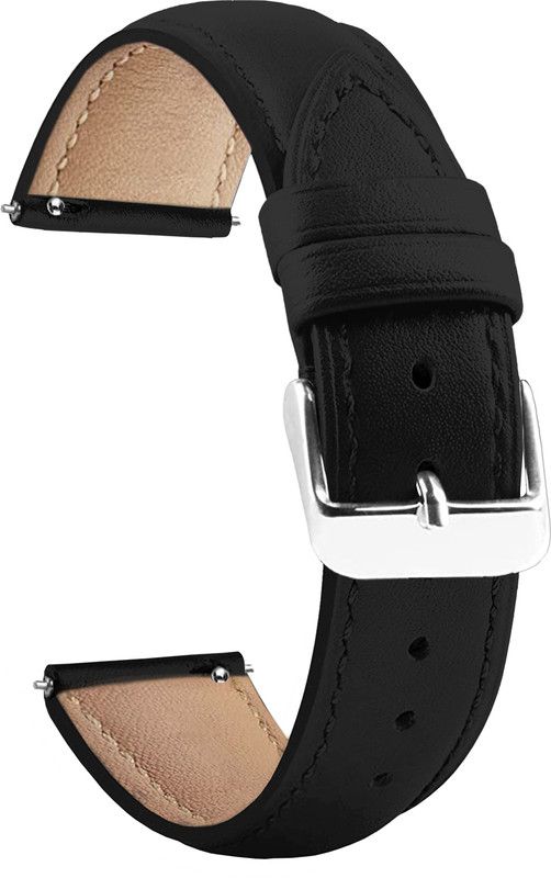 ACM Watch Strap Leather Belt for Boat Wave Select Smartwatch Band Black Smart Watch Strap  (Black)