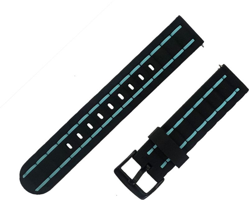 Melfo Double Tone Strap Compatible with Fire Boltt Ring 3 Smart Watch Strap  (Black, White, Blue)